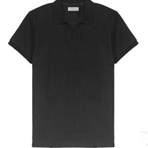 Core Collective Pivot Vertical Ottoman SS V Neck Polo. Size M Charcoal Colour